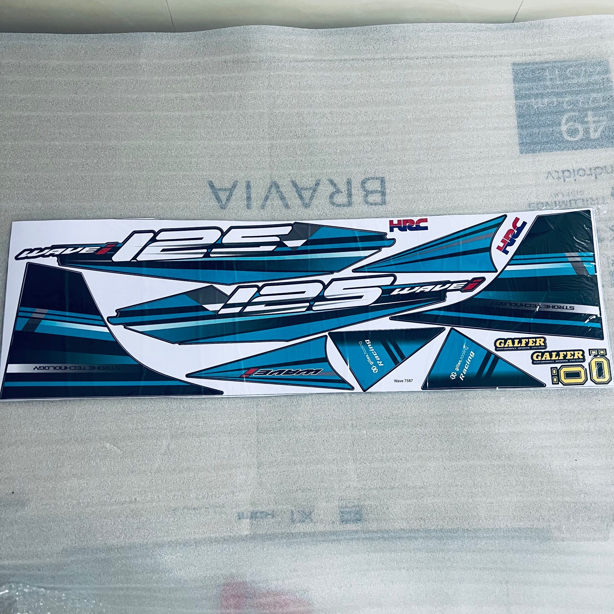 Team tem xe wave 125i dán cho wave 110 50 100 xanh đen