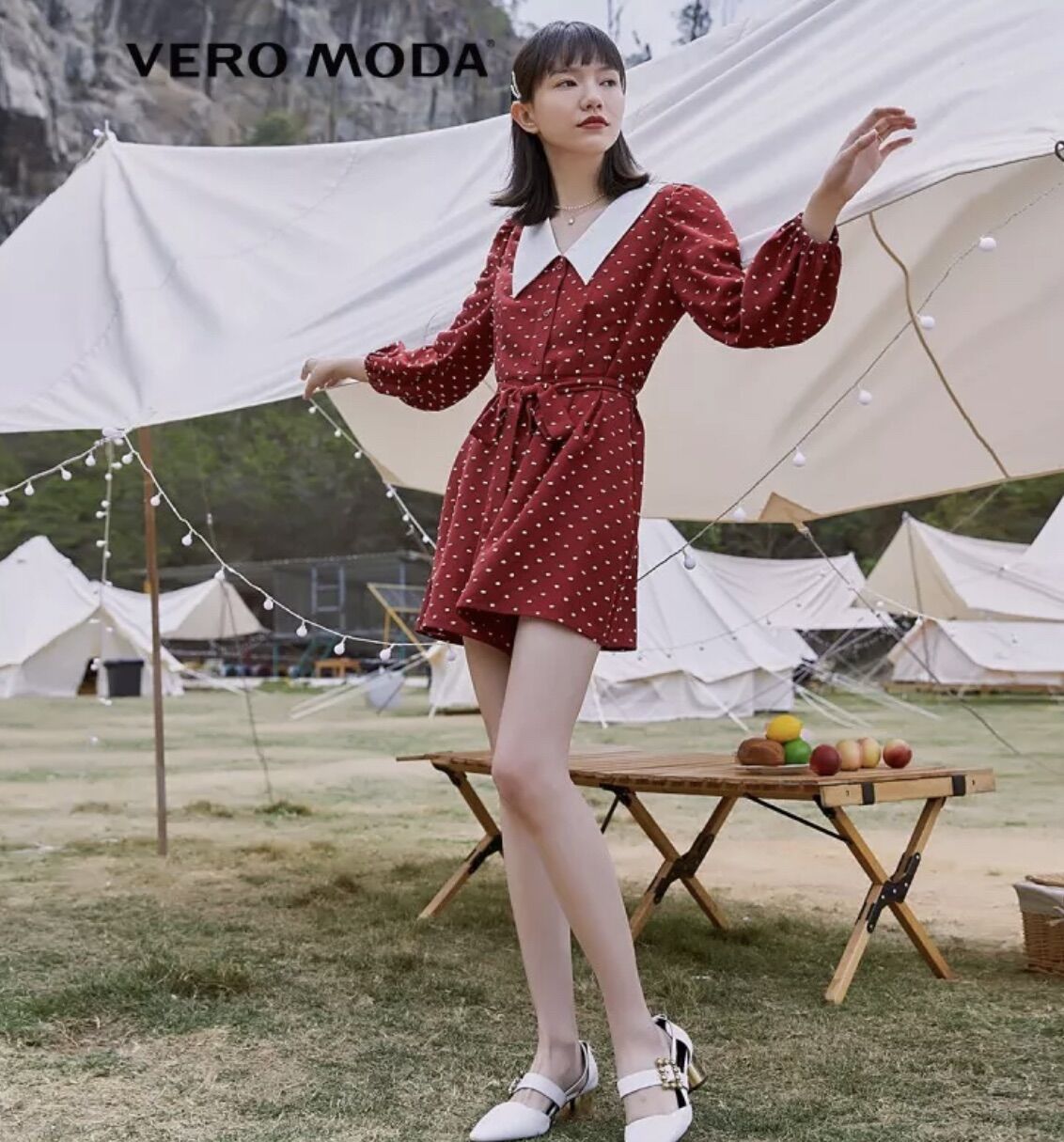 Vero moda áo liền quần chất voan new tem tag