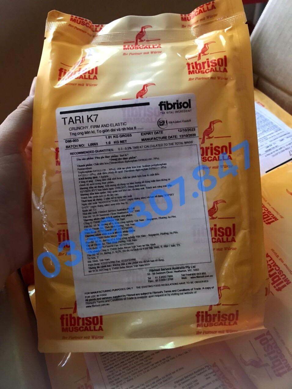 1kg TARI K7 Phụ gia giò chả giò lụa chả lụa xúc xích chả cá nem chua- Tạo giòn dai kết dính thay hàn the