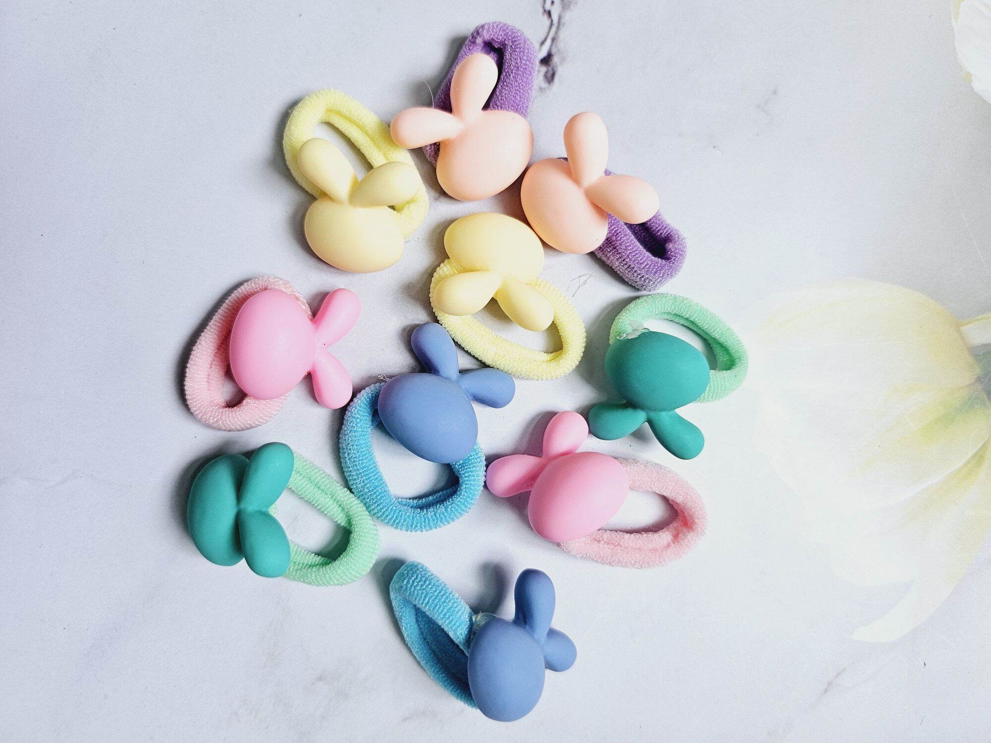 Cột tóc đính charm đáng yêu cho bé 1 bịch 10 cái