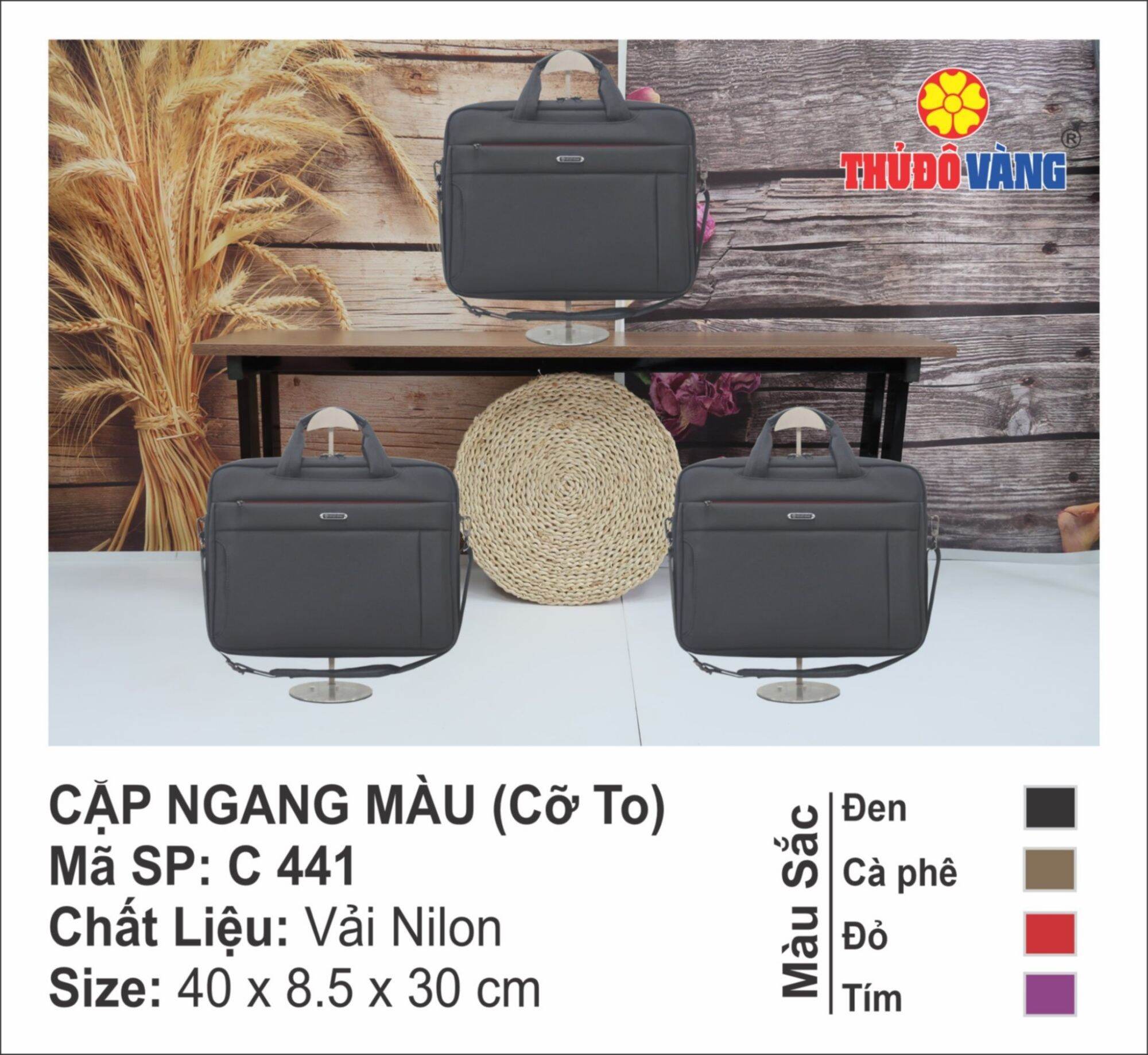 Cặp đựng laptop Thủ Đô Vàng --- Mã SP C141, C341
