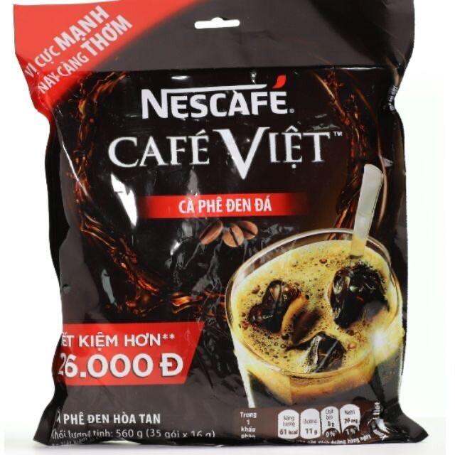 Cafe nescafe việt đen đá bịch 565g ( 35goi× 16g)