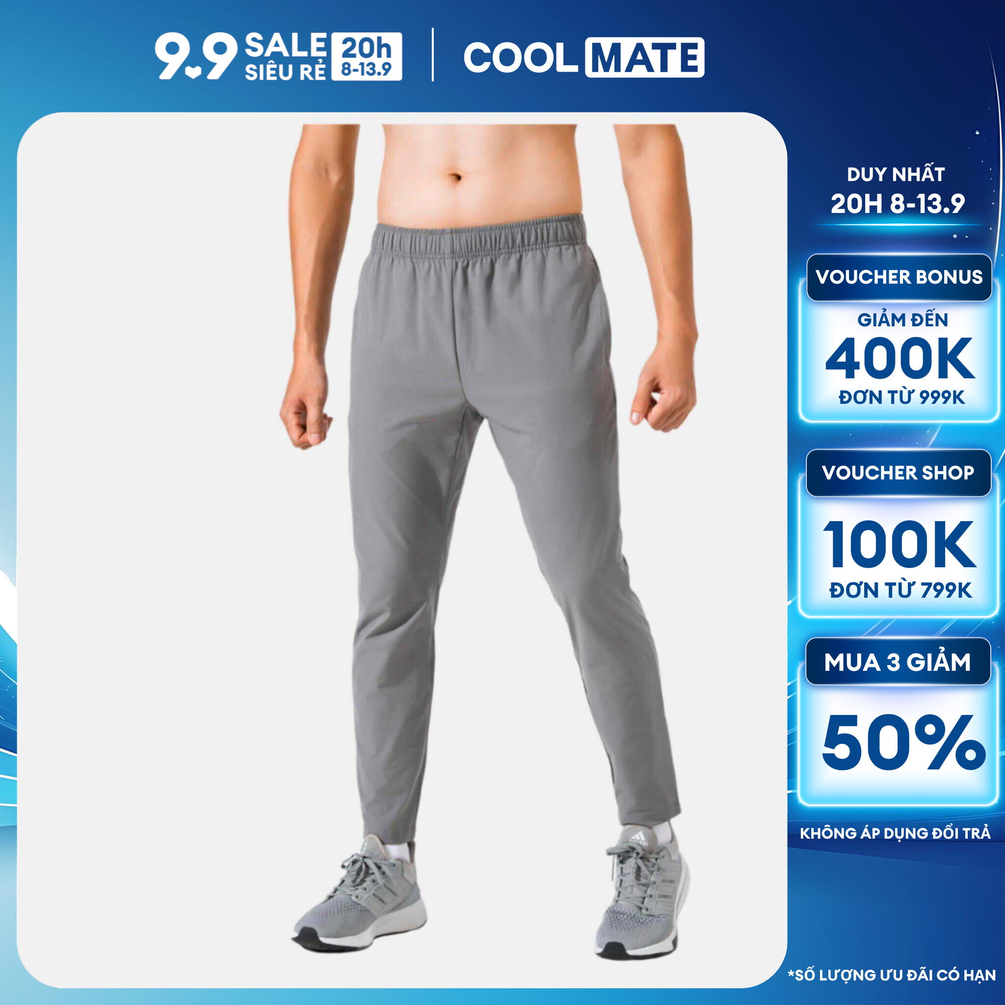 [CHỈ 9-13.9 MUA 3 GIẢM 50%][OUTLET -  Không đổi trả]Quần Jogger thể thao Coolmate co giãn Graphene - Coolmate