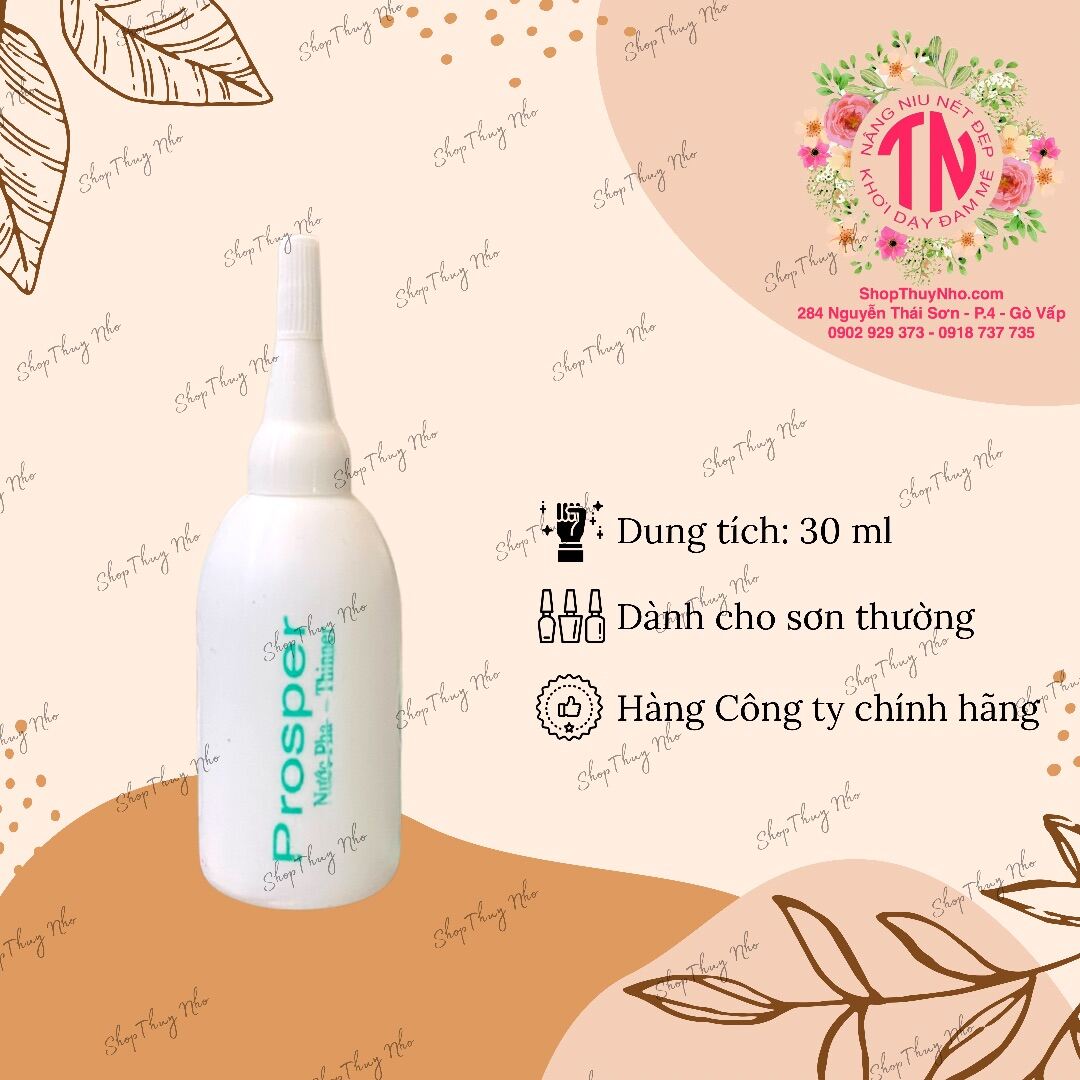 [Hcm]Nước Pha Sơn Móng Tay Cao Cấp Prosper - 30Ml