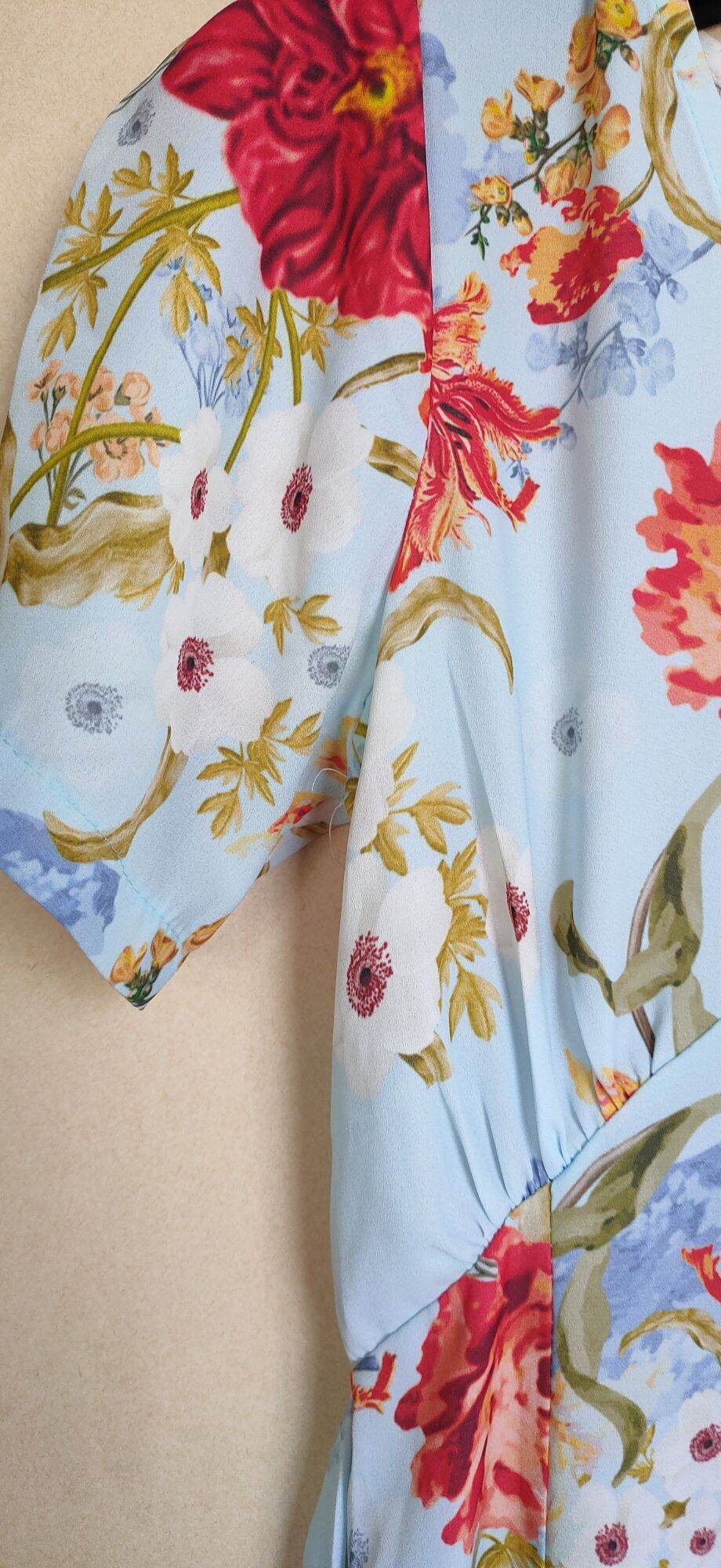 Đầm Hoa Đuôi cá Chiffon sz S, new 99%