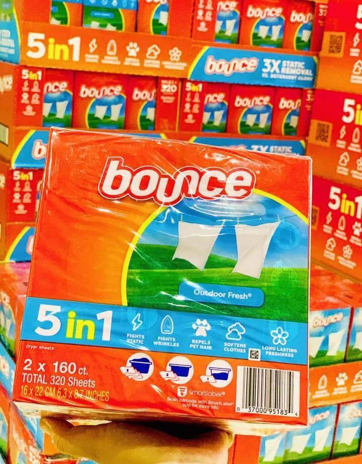 [HCM](Chính hãng) GIẤY THƠM QUẦN ÁO BOUNCE CHÍNH HÃNG MỸ 160 tờ mẫu mới 2020