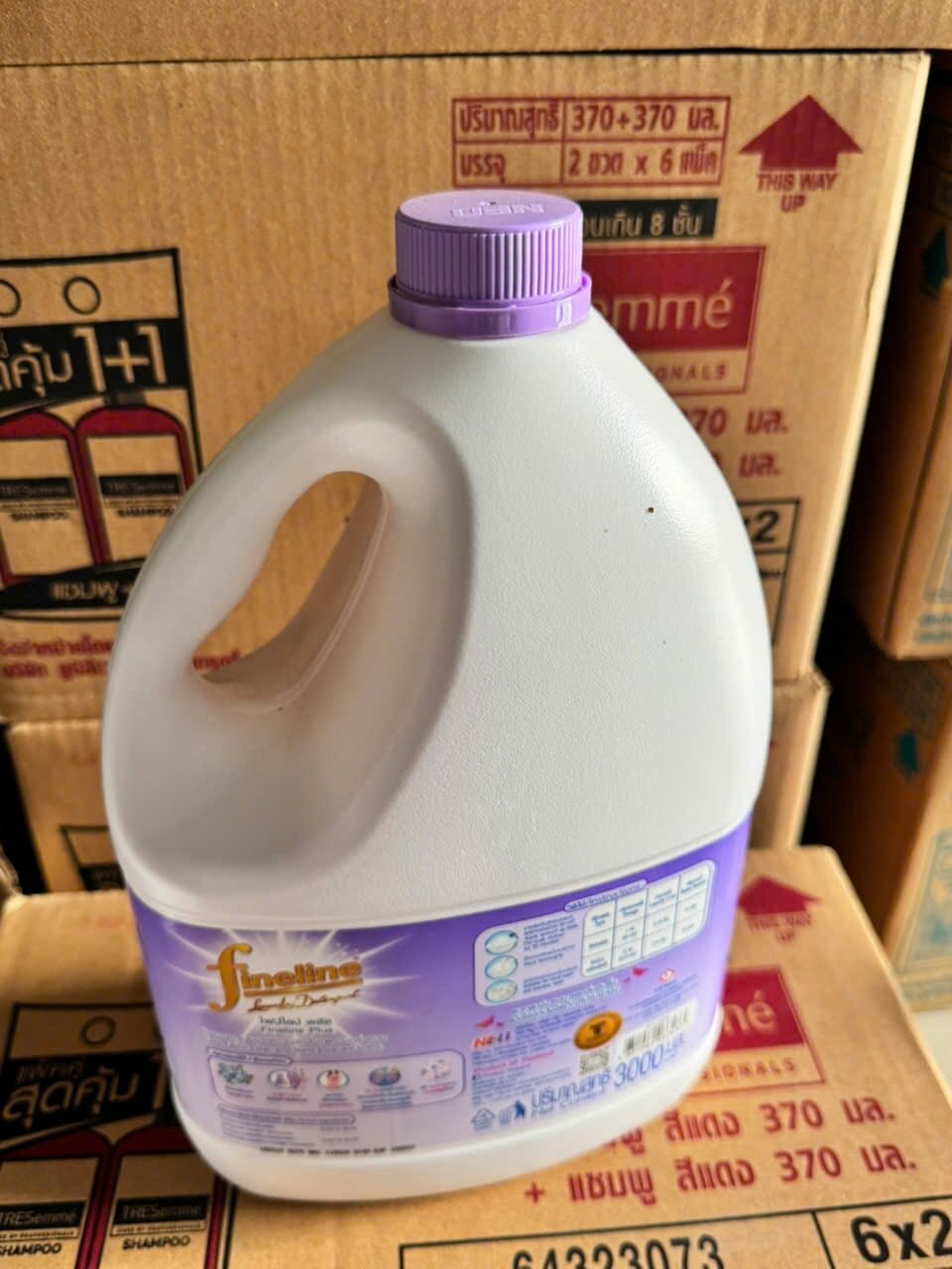Nước giặt fineline thái lan 3lit màu tím plus mẫu mới
