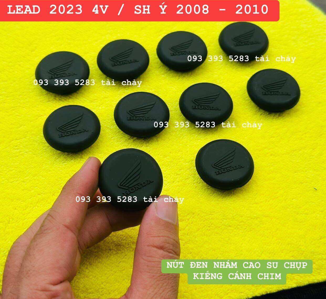 Nút cao su đen nhám chụp kiếng cho lead / sh ý 2008 - 2010