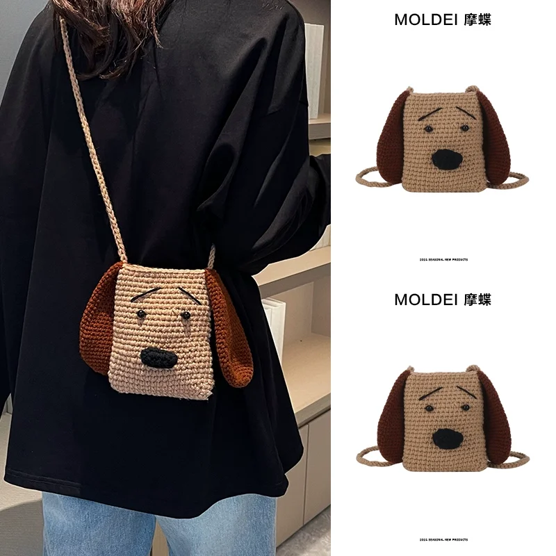 Túi đựng điện thoại bằng len handmade chú chó🐶🐶