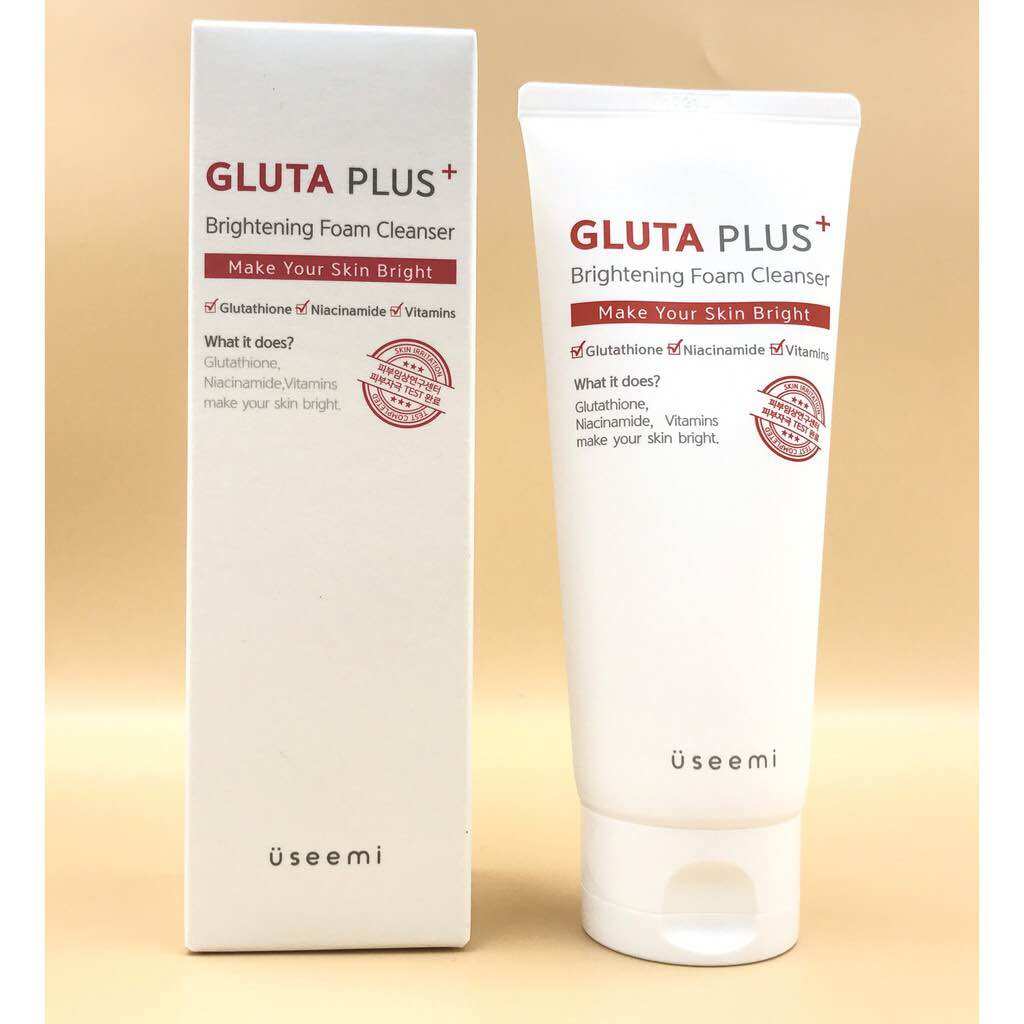Sữa Rửa Mặt Kích Trắng, Dưỡng Trắng Da Useemi Gluta Plus Brightening Foam Cleanser 150ml