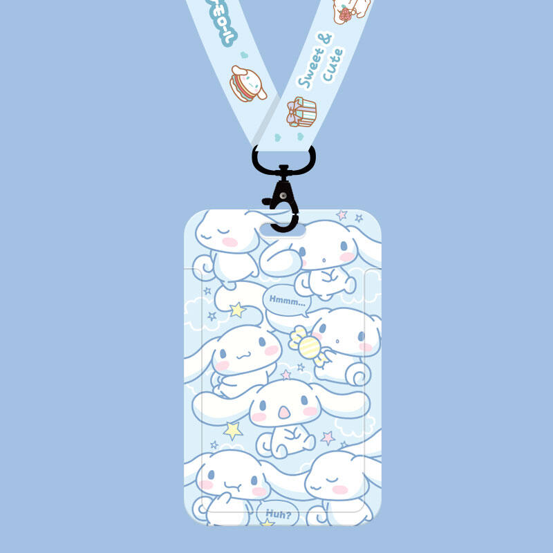 Bao Đựng Thẻ Hình Chó Cinnamoroll Bao Đựng Giấy Tờ Thẻ Ăn Thẻ Làm Việc Xe Buýt Bao Đựng Thẻ Học Sinh Có Dây Đeo Ins Hai Chiều