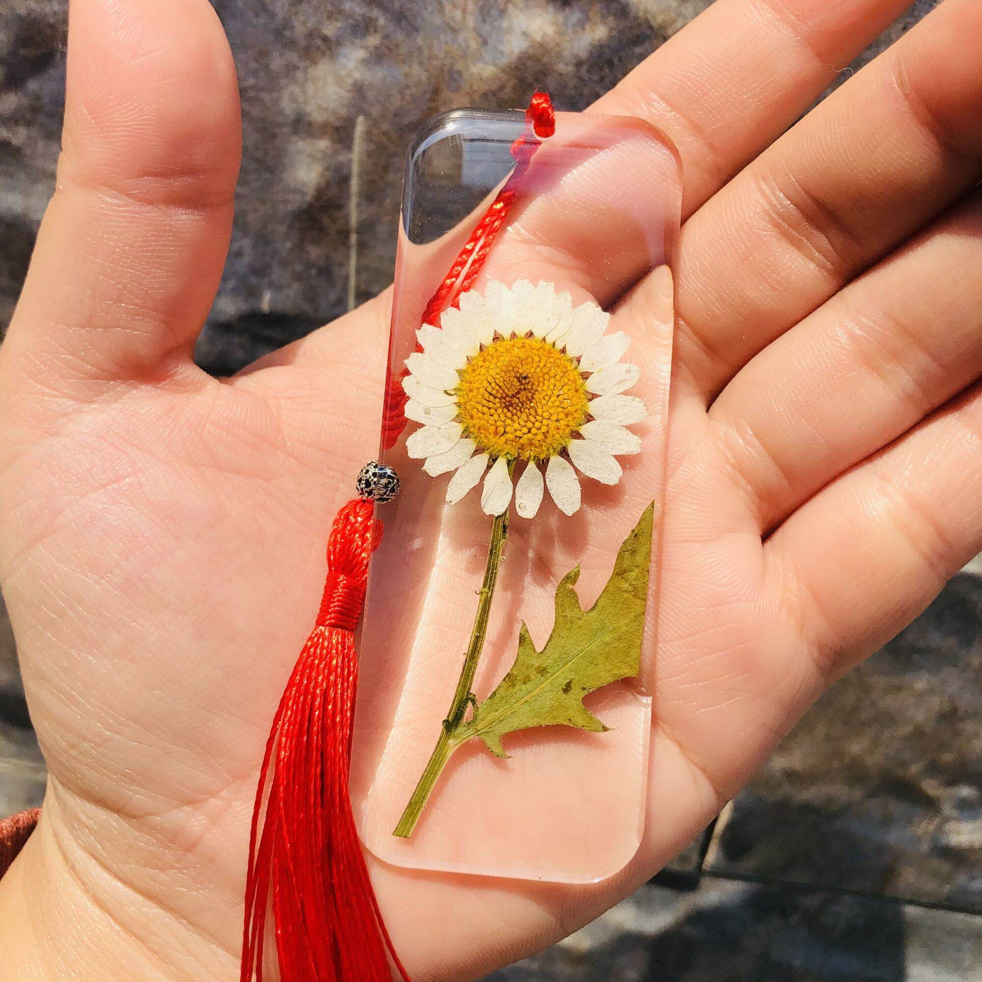 Bookmark Hoa Lavender handmade thẻ đánh dấu sách quà lưu niệm Lilande