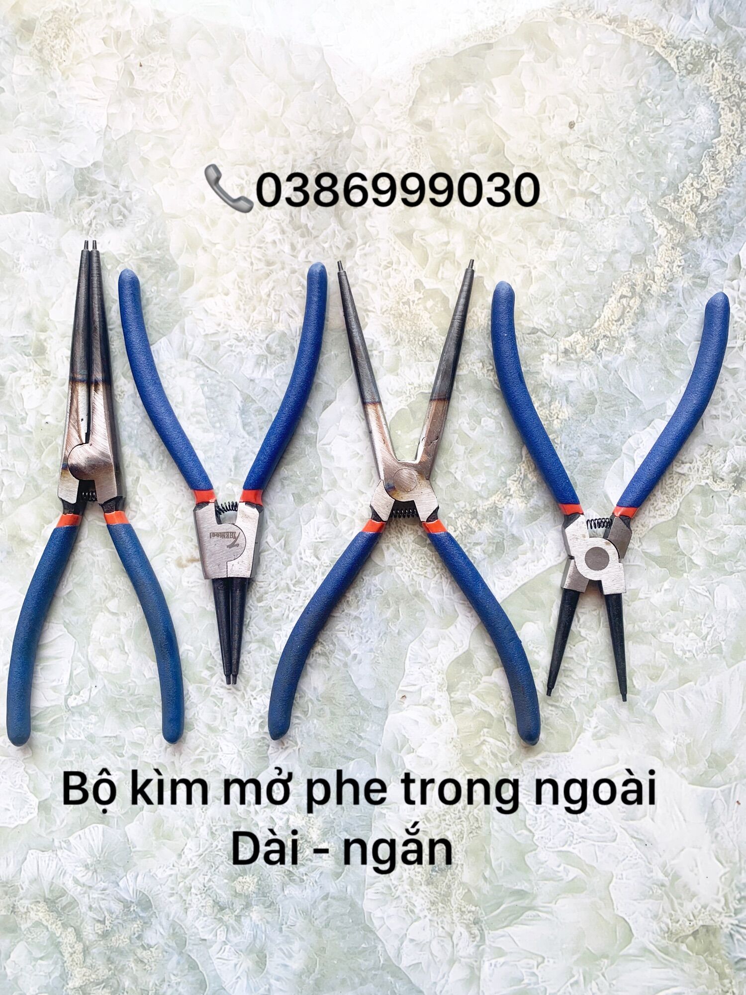 Bộ kìm mở phe trong - ngoài đủ kích thước
