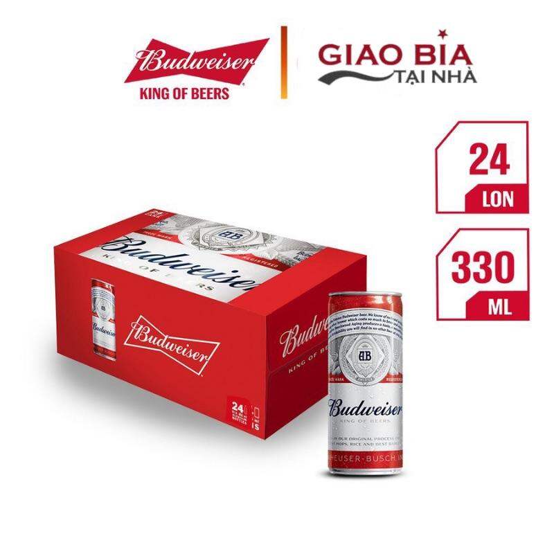 Bia Budweiser Thùng 24 Lon 330ml Date T10-2023 | Chính Hãng Chỉ Giao Nhanh HN