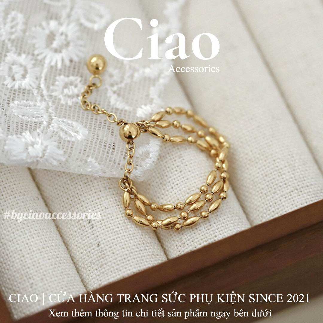 Nhẫn titan không gỉ thiết kế đơn giản mã 47 Ciao accessories