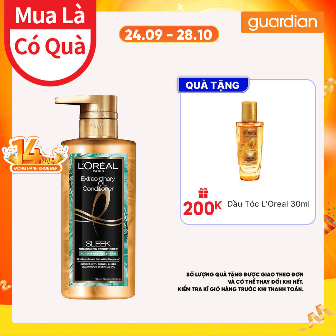 Dầu Xả L'Oreal Extraodinary Oil Dưỡng Tóc Suôn Mượt 440Ml