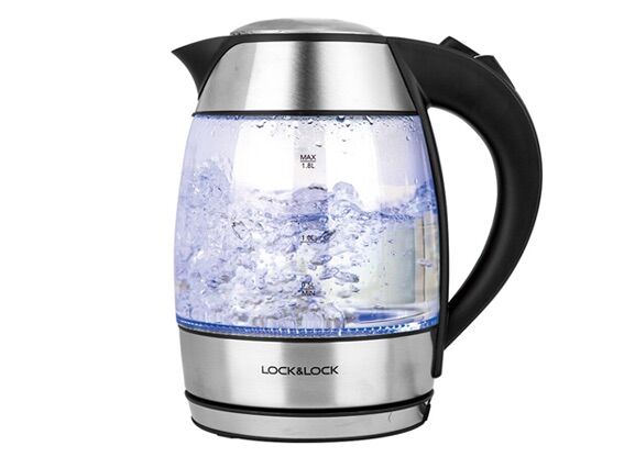 Ấm điện đun nước siêu tốc thủy tinh 1850W Lock&Lock EJK418SLV 1.8L