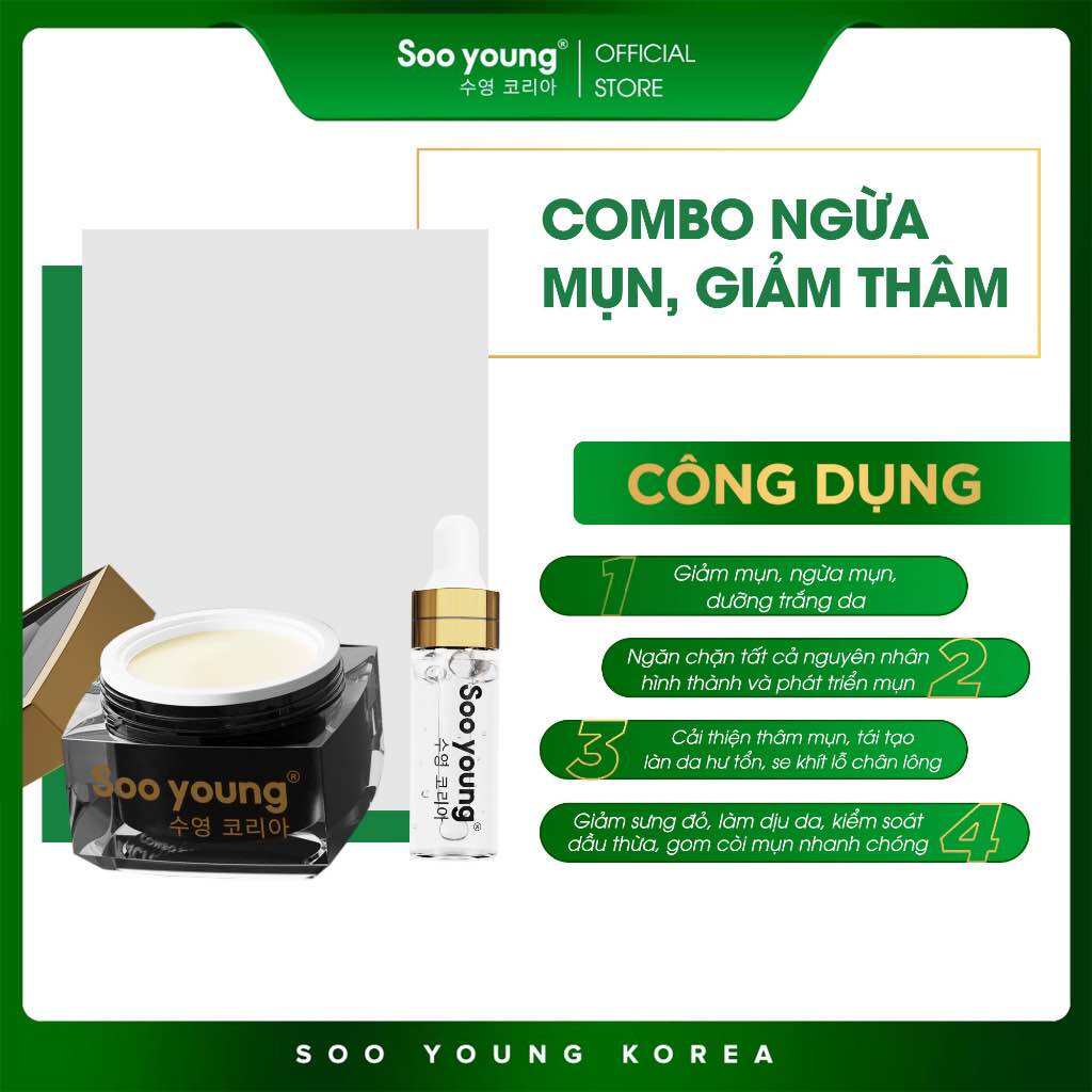 Bộ đôi ngừa mụn giảm thâm SooYoung 20gr