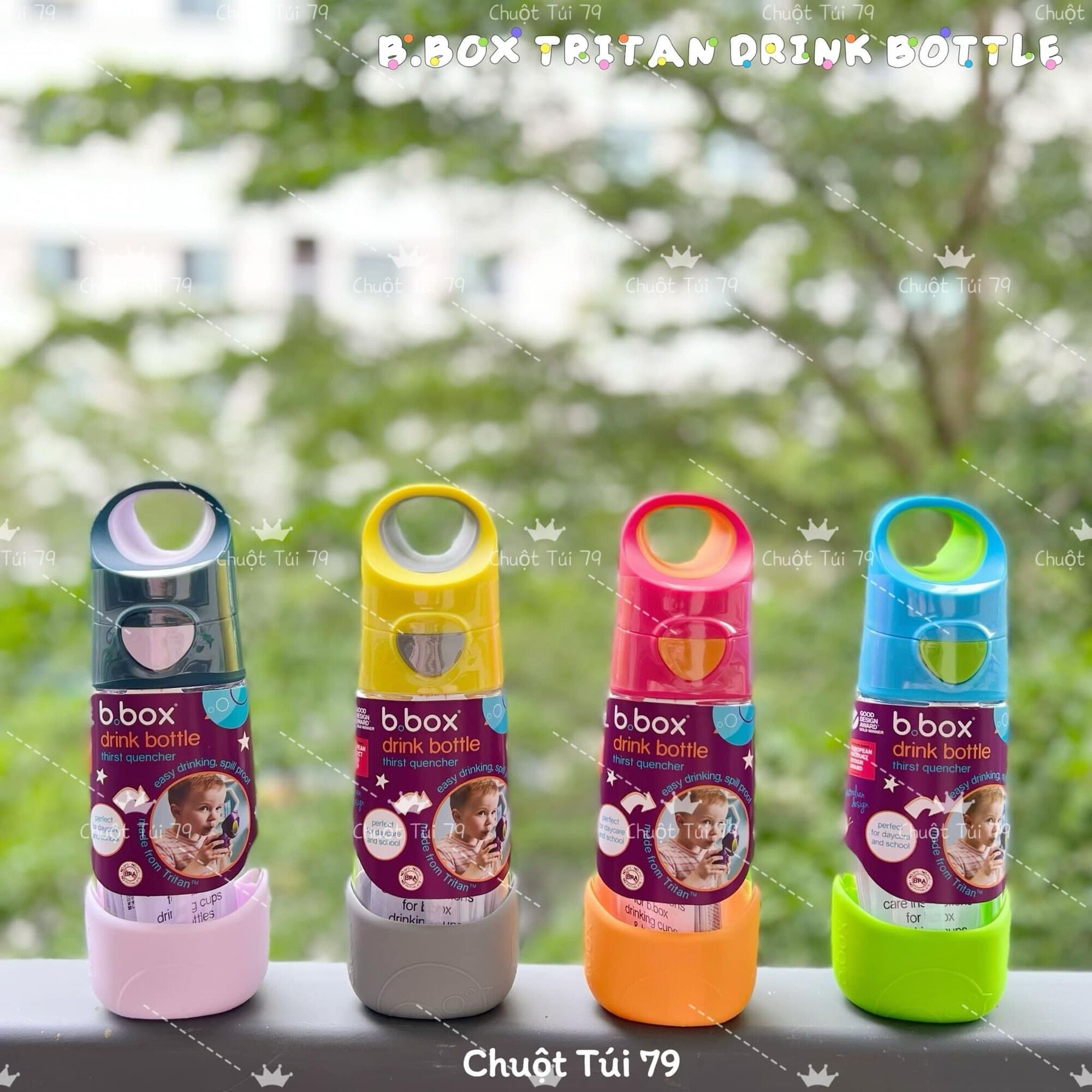 Bình nước tritan b.box cho bé 9m+