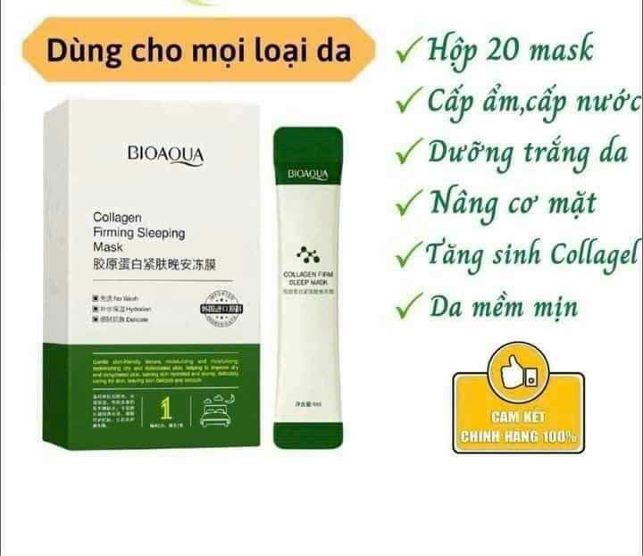 Mặt Nạ Ngủ Thạch Collagen Bioaqua GIữ Ẩm