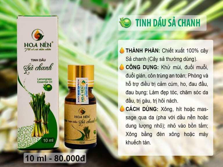 TINH DẦU SẢ CHANH NGUYÊN CHẤT 10 ML