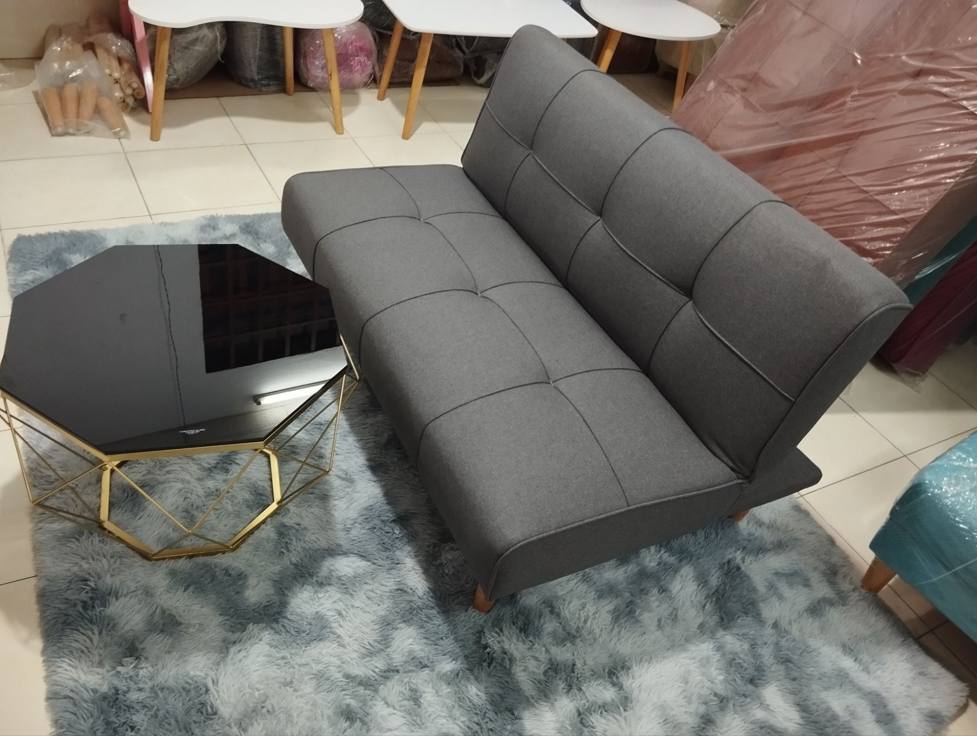 sofa bed 1m2 decor phòng nhỏ( sản phẩm chỉ bao gồm 1 ghế 1m2 ko kèm bàn và ghế đôn)
