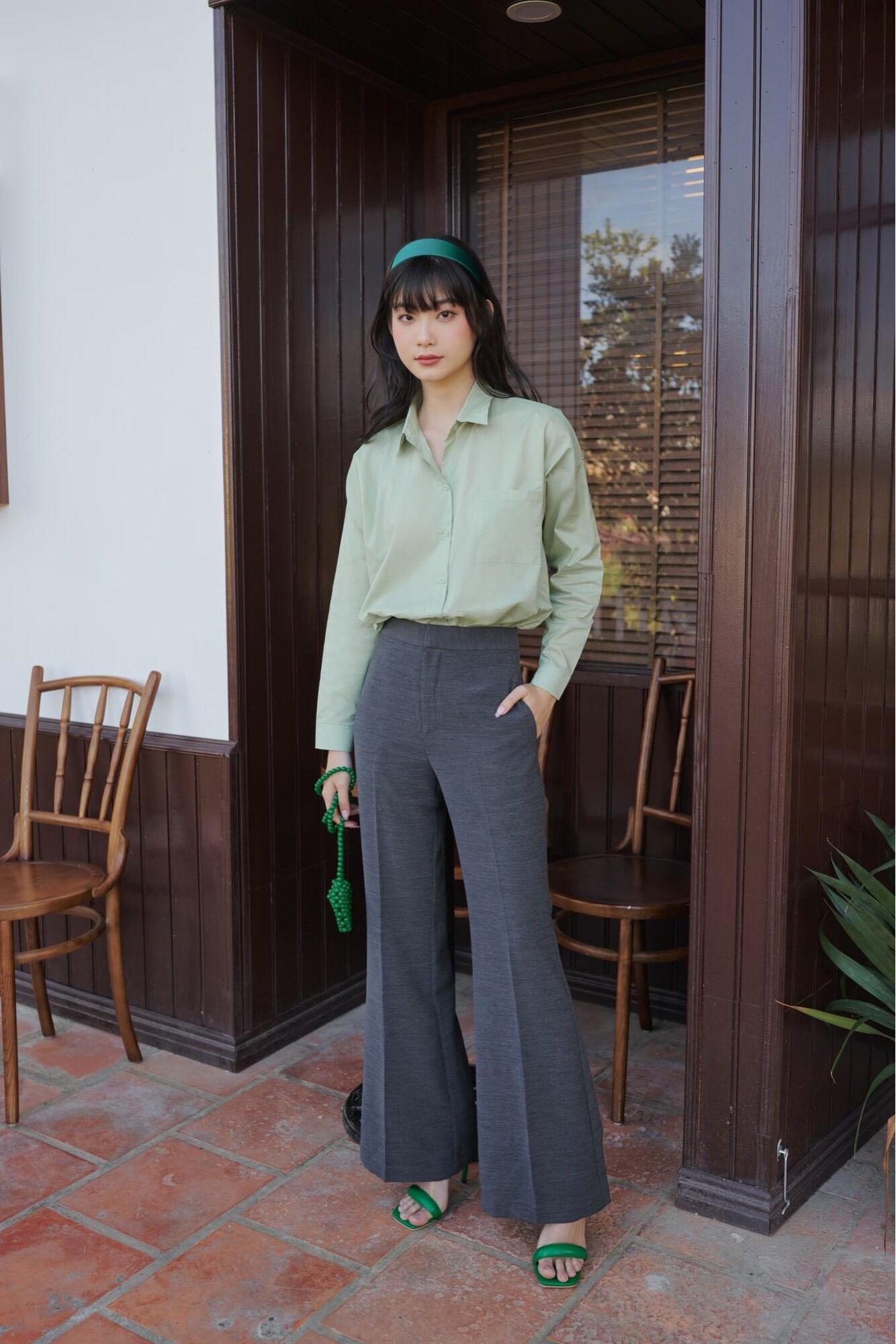 Ceci Cela - Áo Sơ Mi Dáng Dài Basic Năng Động
