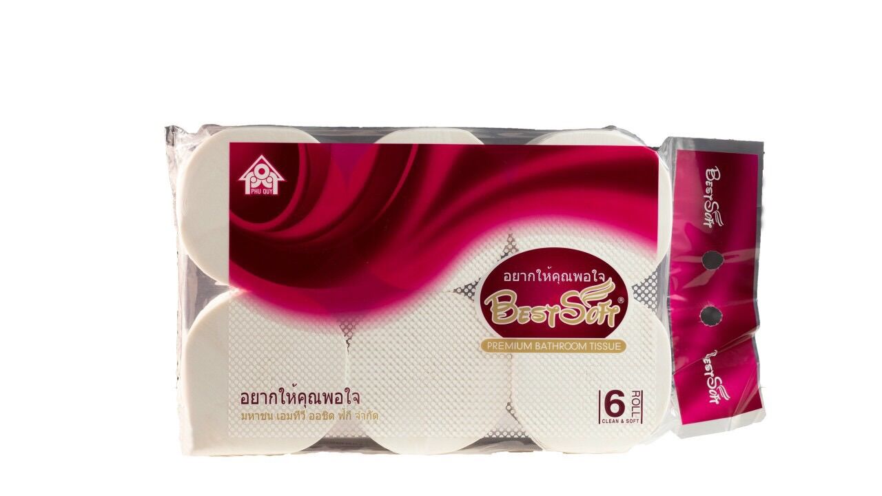 Giấy best soft thái lan lốc 6 cuộn - không lõi