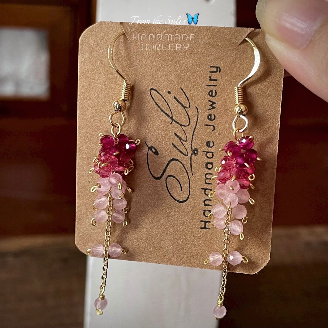 Khuyên tai pha lê dài lấp lánh [Suli'shandmade]