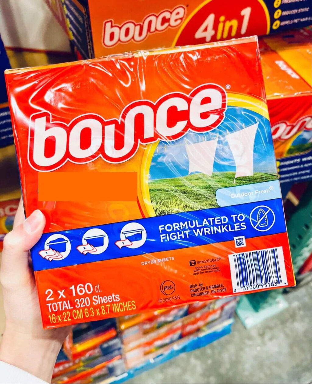Giấy thơm bounce 320 tờ