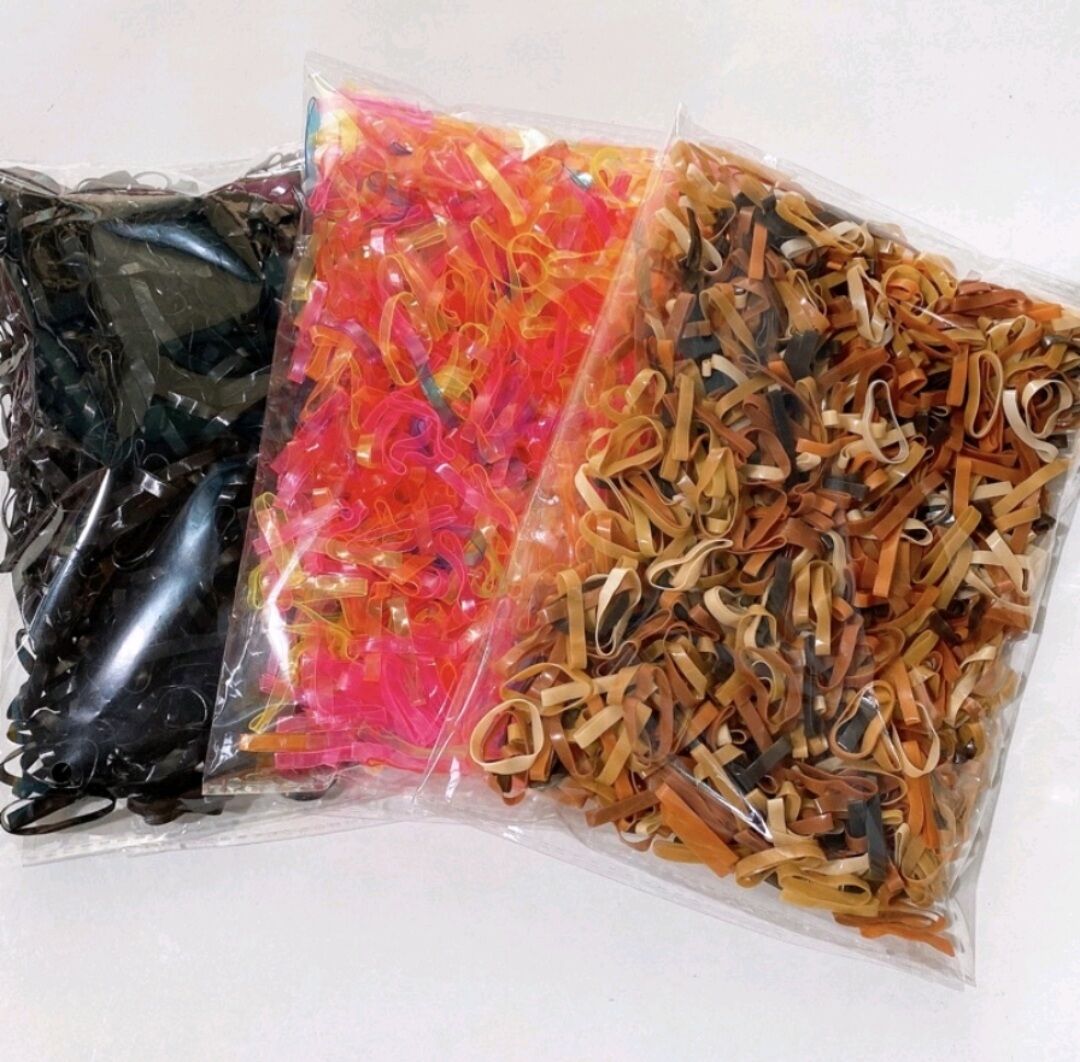 Gói 100g Thun Cột Tóc Nhiều Màu_Co Giản Tốt