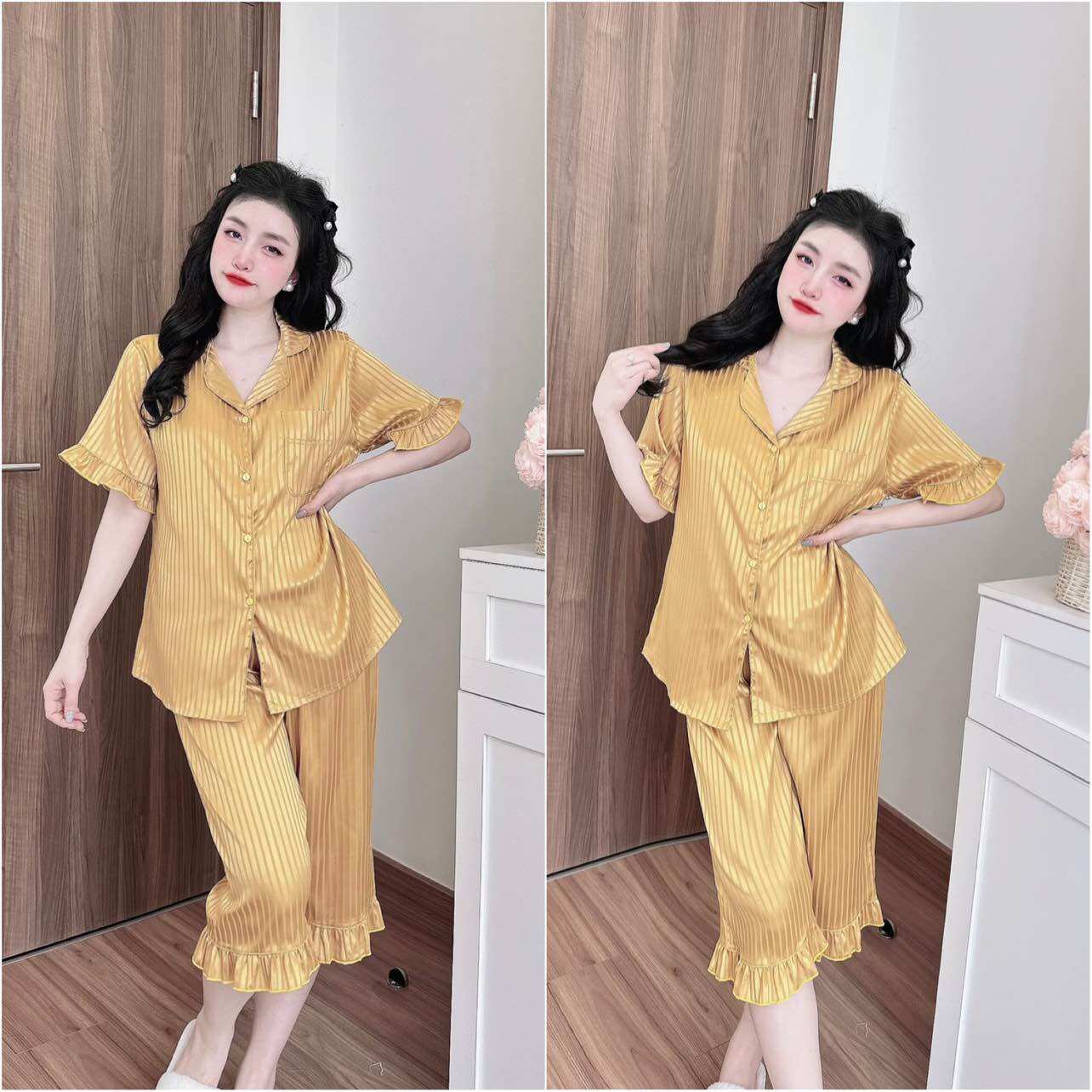 Đồ Bộ Bigsize 50-100kg Lụa Gấm Cao Cấp - Chất mát, Form Bigsize, Hot Trend