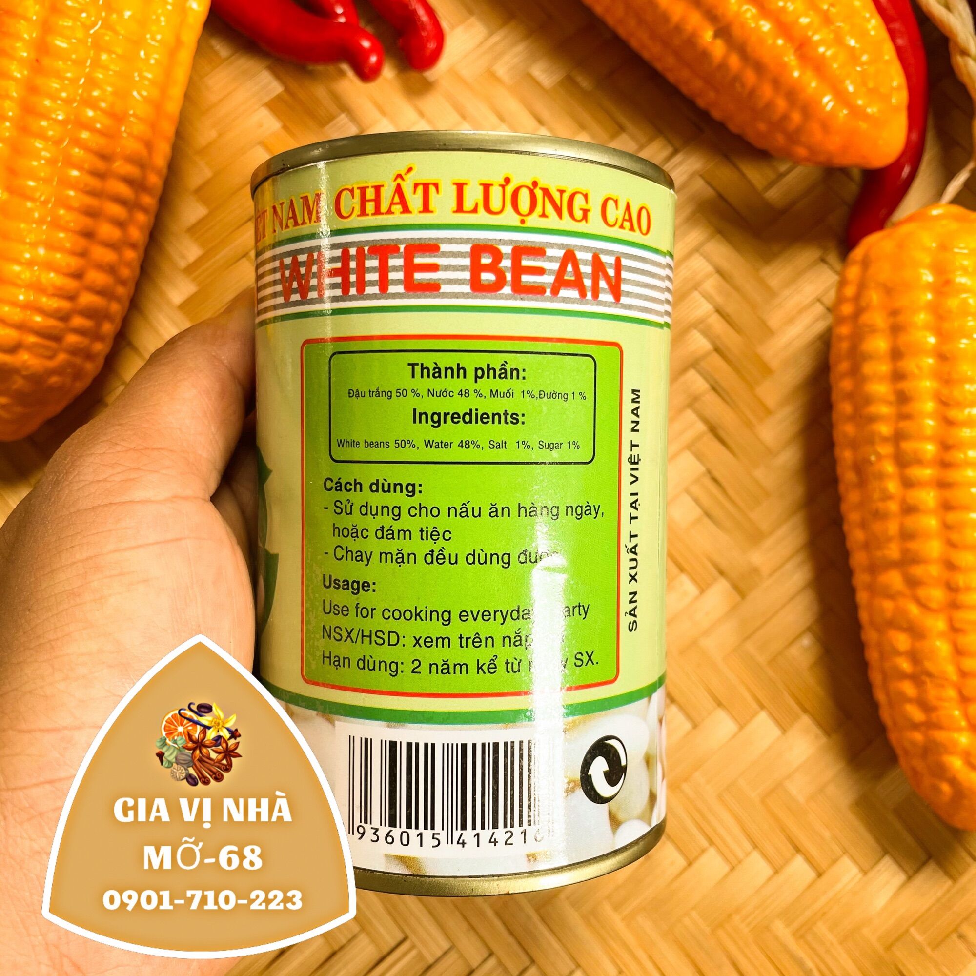 ĐẬU TRẮNG ĐÓNG LON (425GR)