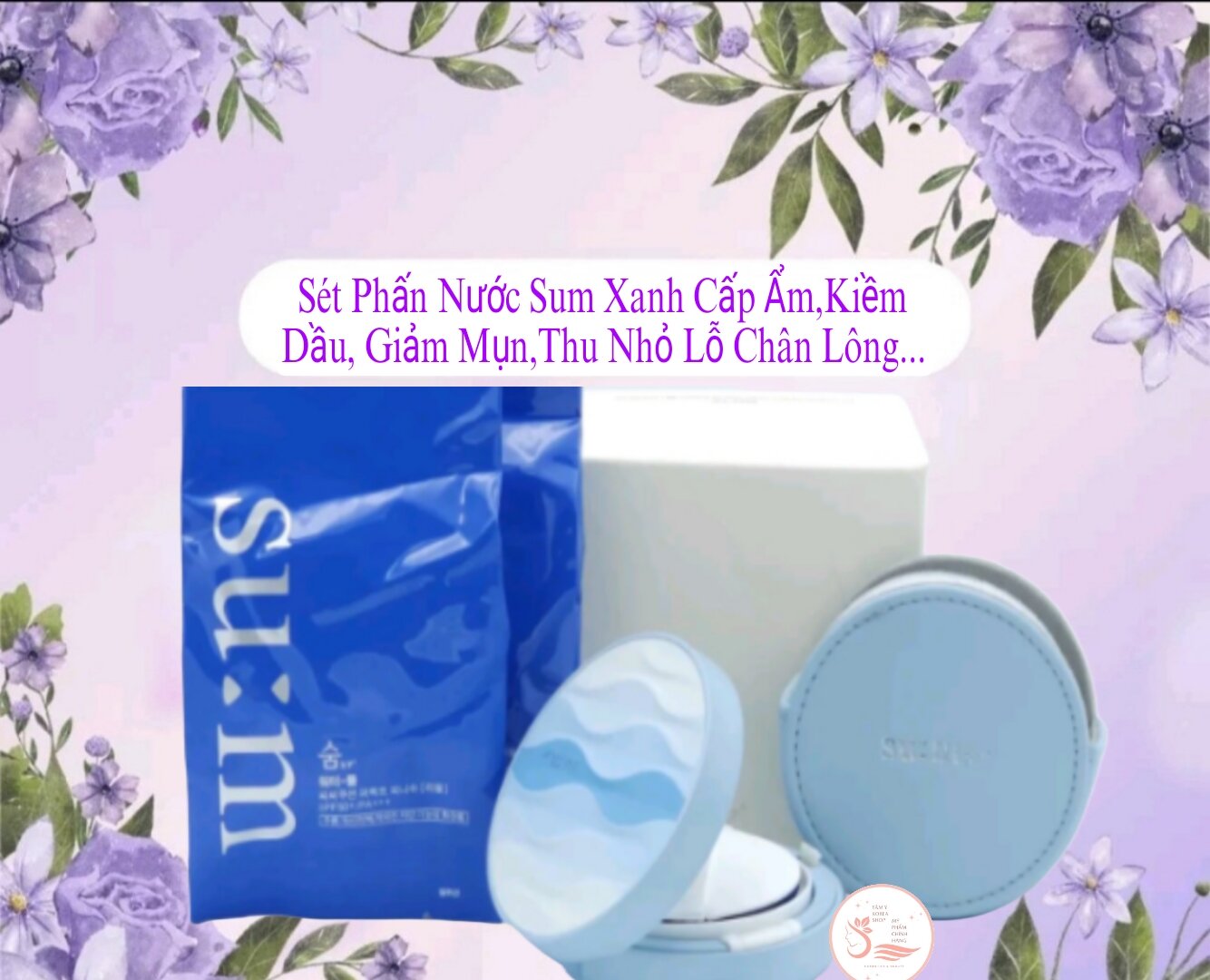 Sét phấn nước sum xanh giành cho da dầu nhờn hỗn hợp