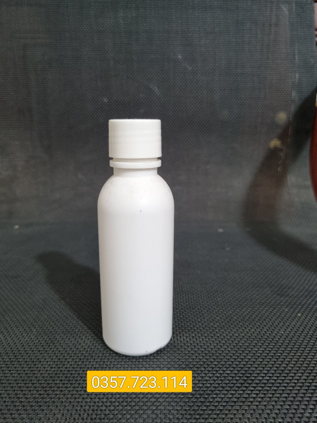 Chai nhựa 100ml trắng đục hdpe nắp vặn