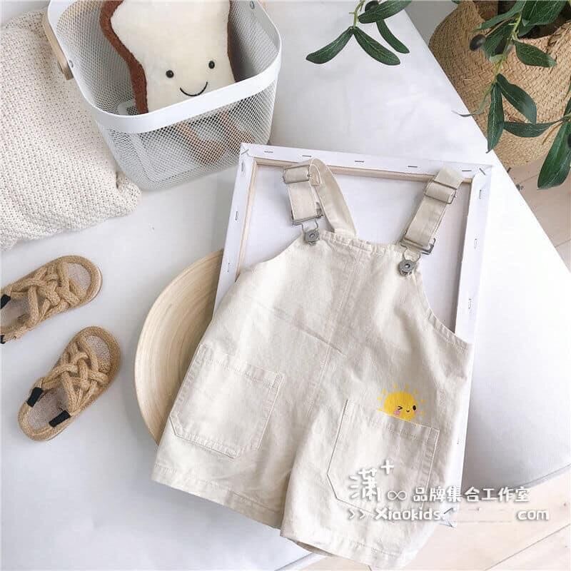 Set Yếm kèm Áo Kẻ Caro cho bé trai
