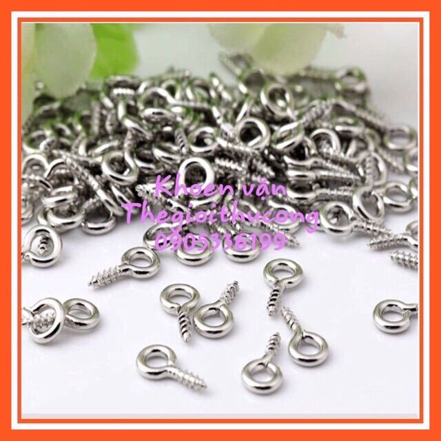 Đinh xoắn, khoen ốc vặn, đinh ốc vặn gắn đất sét size 4*8cm,5*10cm...