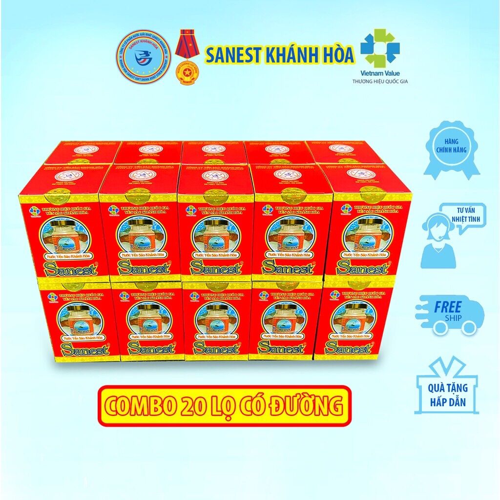 Nước Yến sào Khánh Hòa Sanest - Lọ 70ml có đường
