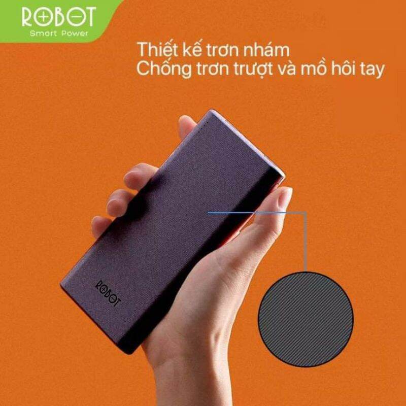 [HCM]Pin sạc dự phòng ROBOT RT170 10000mAh 2 output & 2 input (Màu đen) - PS87
