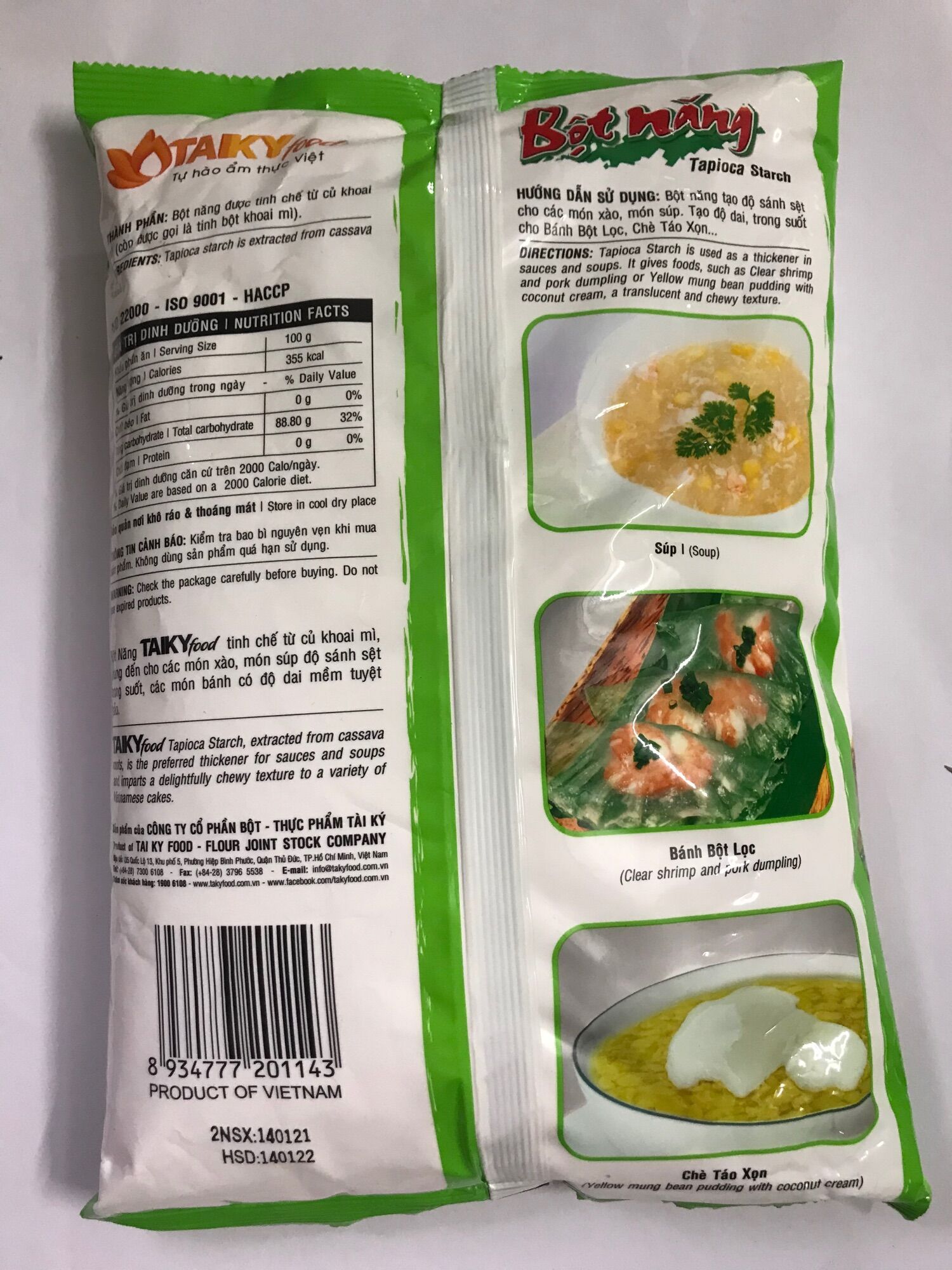 Bột năng TÀI KÝ gói 1kg