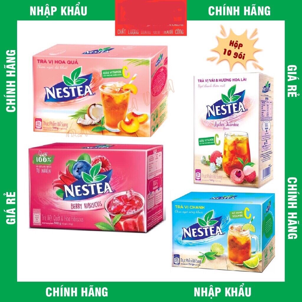 TRÀ NESTEA 5 VỊ CHANH - TRÀ SỮA - VIỆT QUẤT&HOA HIBISCUS - TRÀ VẢI