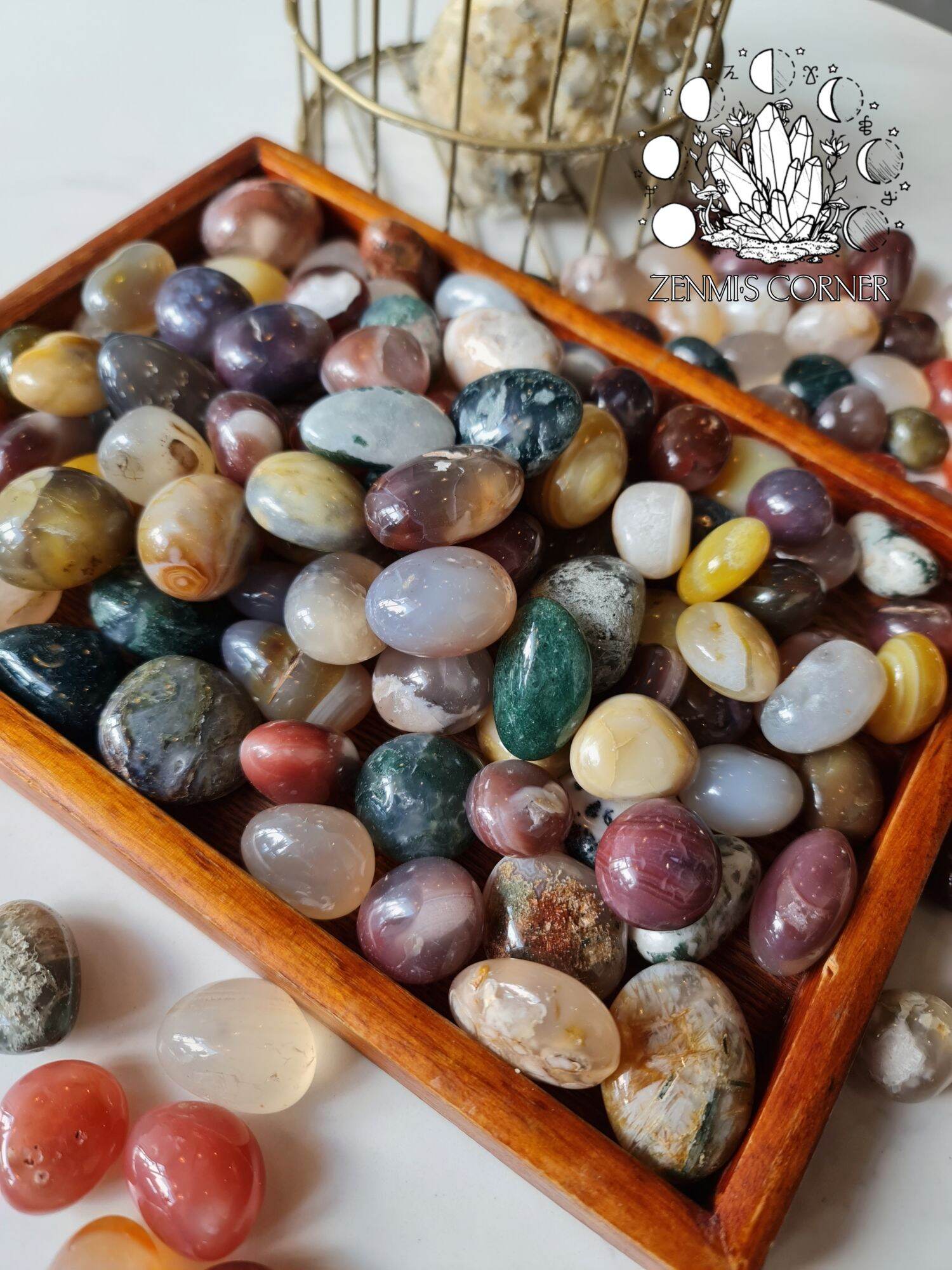 ( Agate ) Vụn Sỏi Mã Não Ngũ Sắc