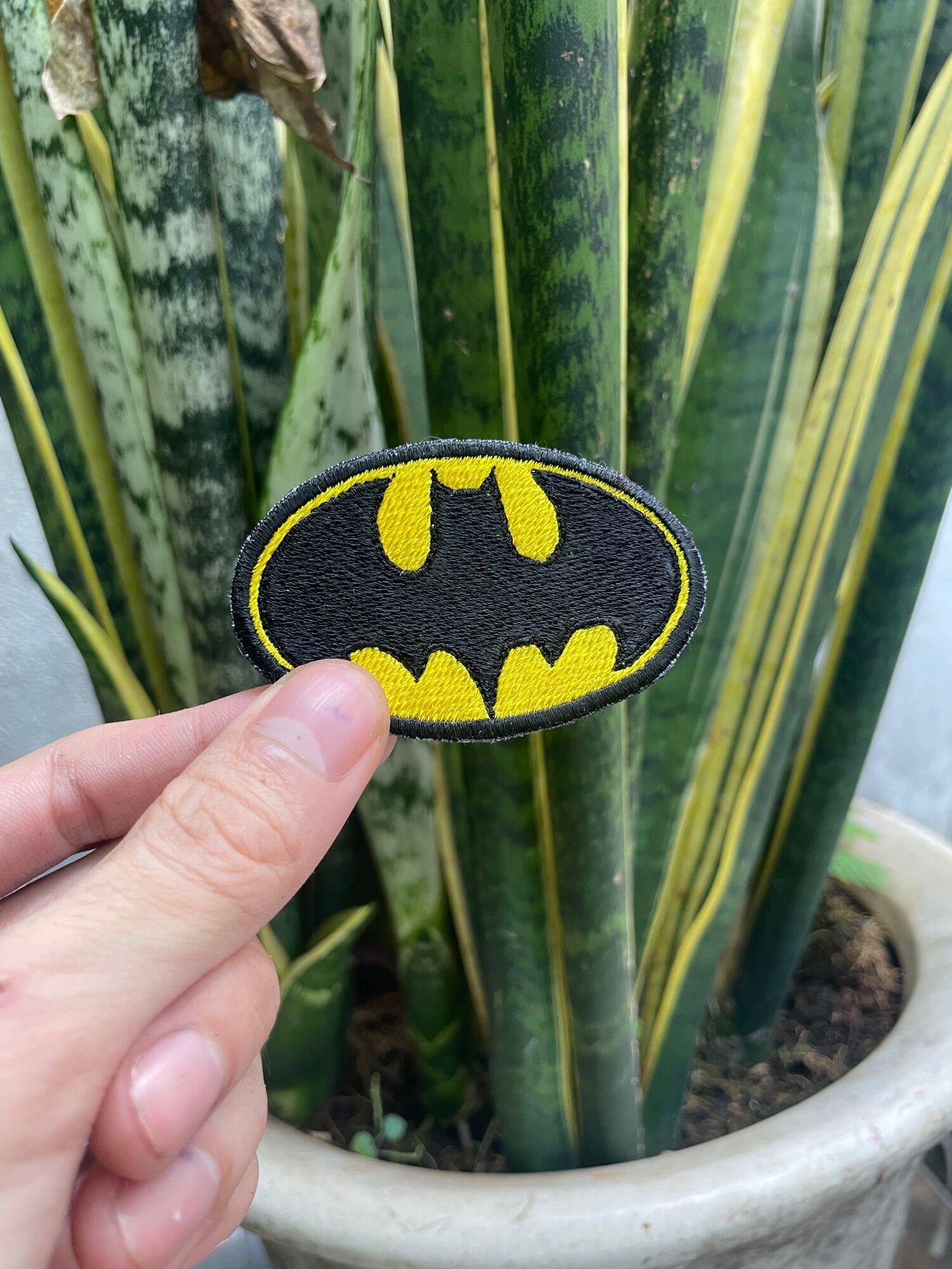 Sticker Patch thêu dán ủi logo Người Dơi, patch dán ủi quần áo Bat man