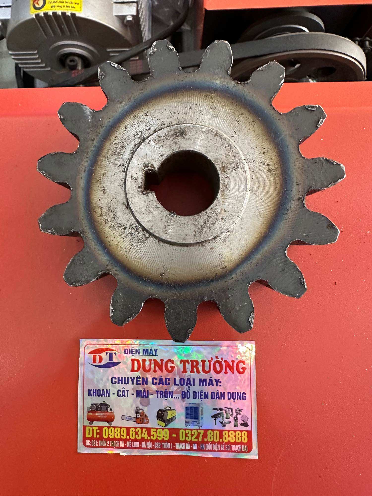 Bánh răng côn máy trộn 15 răng trục 2,3mm