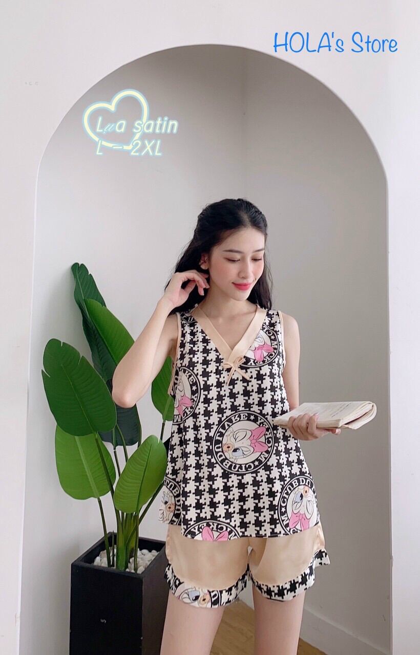 [HCM]Đồ bộ mặc nhà đồ bộ nữ lụa satin cao cấp