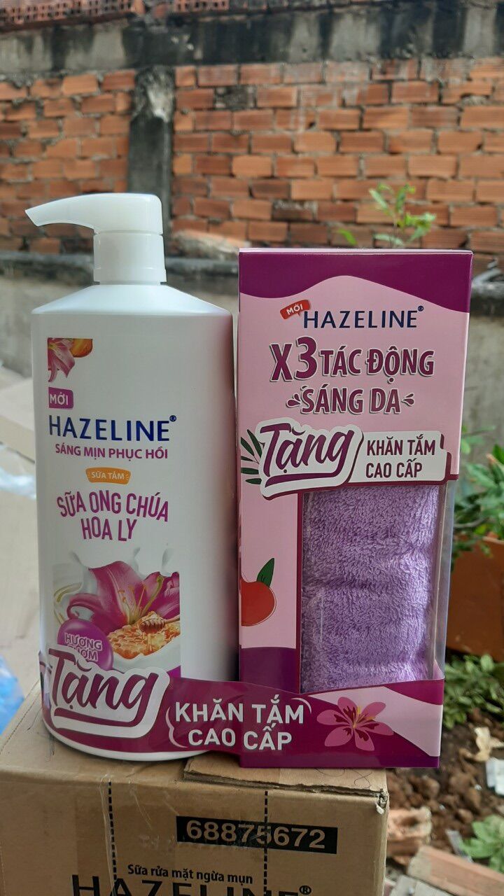 Sữa tắm hazeline sữa ông chúa 800ml tặng