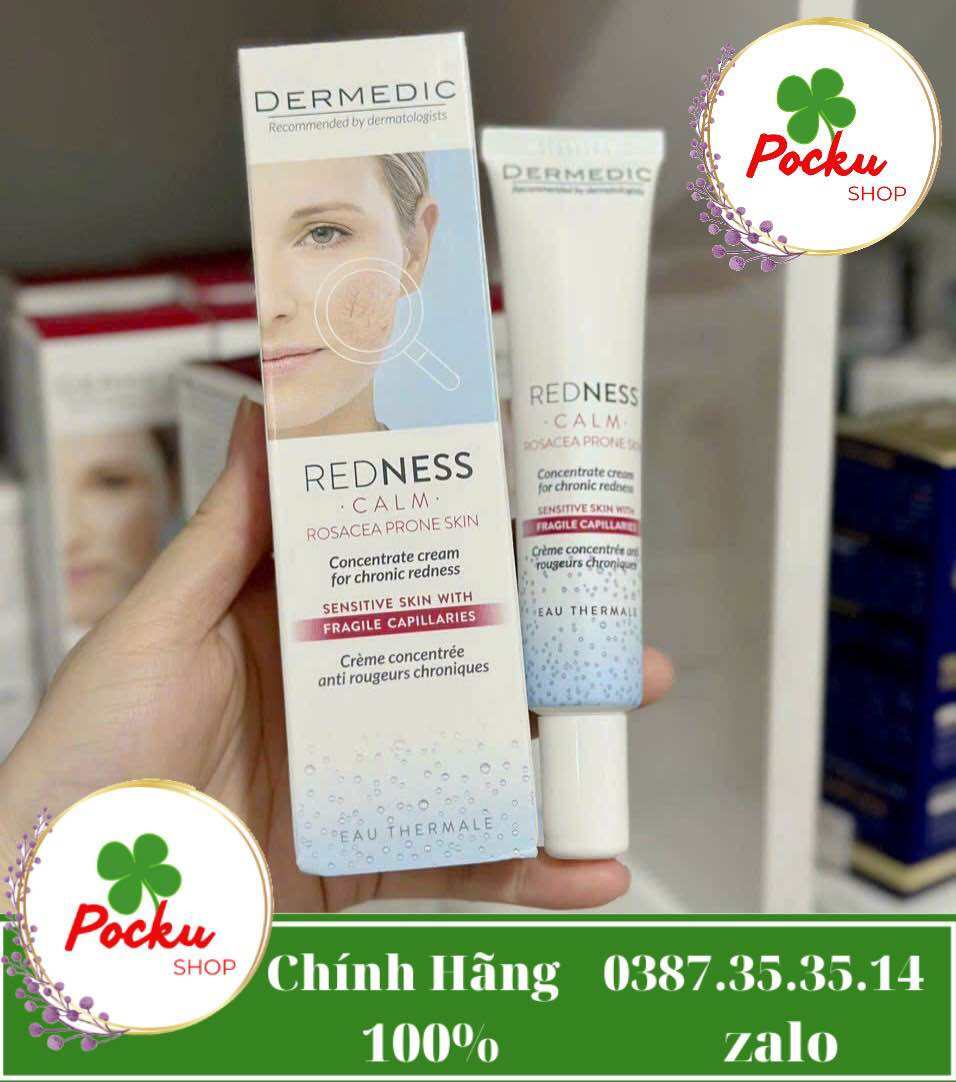 [Hàng Xtay] Kem dưỡng Redness Concentrate Cream For Chronic Dermedic - Dành cho da nhạy cảm mẫn đỏ 40ml