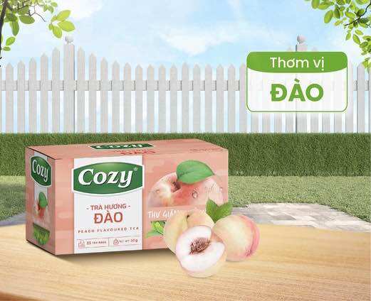Trà đào túi lọc cozy 25tép*2gr