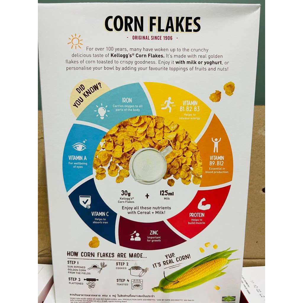 [HCM]ngũ cốc dinh dưỡng Kelloggs Corn Flakes 150g