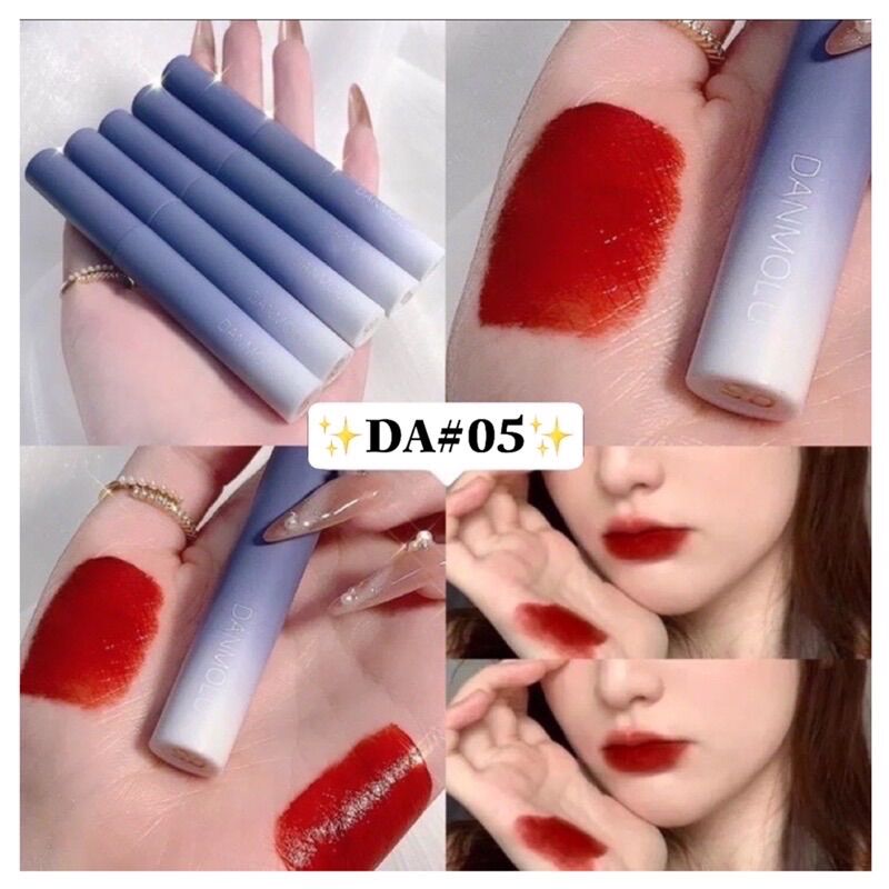 Set 5 Son Kem Lì Danmolu Mềm Mịn Môi Nội địa Trung